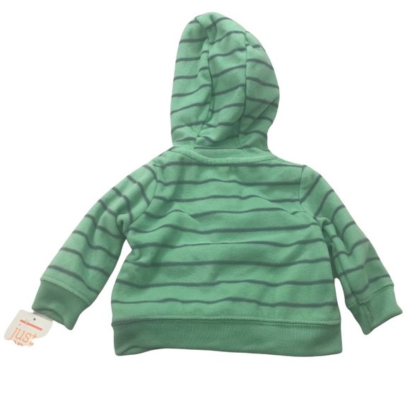 Just One You by Carters NB-3 Month Hoodie Green Animal On Front New With Tags - Picture 2 of 15
